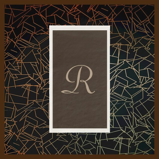 Minimalisator van de bruine en Tan Monogrammed Servet