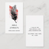 Minimalisator van de doezelaar van de Retro Quill  Visitekaartje (Voorkant / Achterkant)