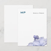 Minimalisator van de Floral Monogrammed Profession Notitiekaartje (Voorkant / Achterkant)