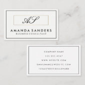 Minimalisator van de goudgrens van Monogram Visitekaartje (Voorkant / Achterkant)