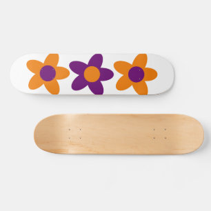Minimalisator van de Groovy Giant Retro Flowers Persoonlijk Skateboard