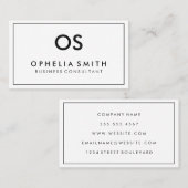 Minimalisator van de Monogram-grens Visitekaartje (Voorkant / Achterkant)