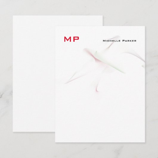 Minimalisator van de monogrammed Professional Plai Notitiekaartje (Voorkant / Achterkant)