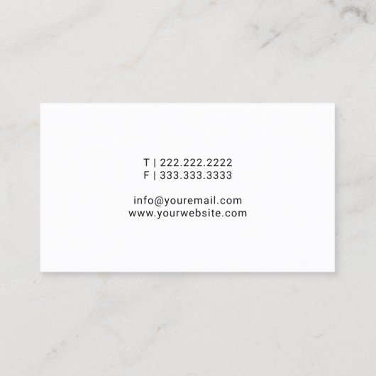 Minimalisator van de Notarisondertekening van de O Visitekaartje (Achterkant)