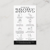 Minimalisator van de Ombre Powder Brows Aftercare  Visitekaartje (Voorkant)
