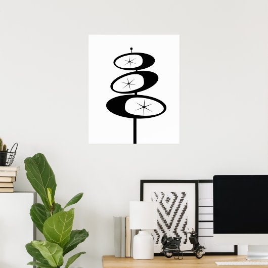 Minimalisator van de Retro ART PRINT Atomic Age St (Thuiskantoor)