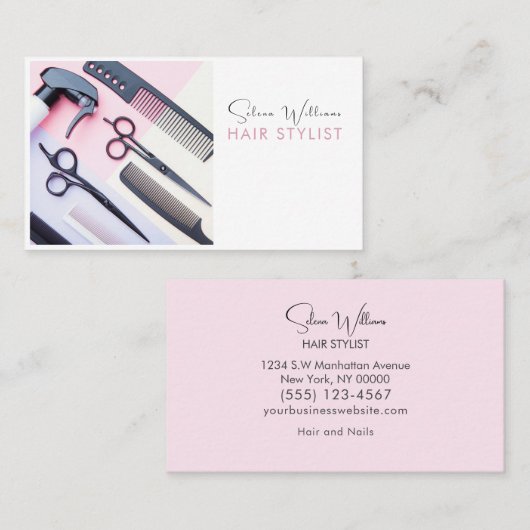 Minimalisator van de Salon Tools van de Stijllijst Visitekaartje (Voorkant / Achterkant)