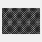 Minimalisator van Trendy Matte Black en White Patt Inpakpapier Vel (Voorkant)