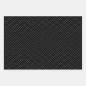 Minimalisator van Trendy Matte Black en White Patt Inpakpapier Vel (Voorkant 2)