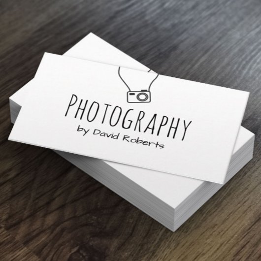 Minimalisator voor fotografie handschrift visitekaartje
