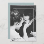 Minimalisator voor foto's zwart-wit save the date (Voorkant / Achterkant)