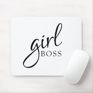 Minimalisator voor Girl Boss Chic Typography Muismat