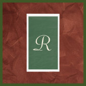 Minimalisator voor groene en Cream Monogrammed Servet