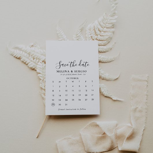 Minimalisator voor kalender voor kalender voor kal save the date