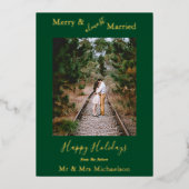 Minimalisator voor liefste huwelijken folie feestdagenkaart (Voorkant)