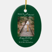 Minimalisator voor liefste huwelijken keramisch ornament (Voorkant)