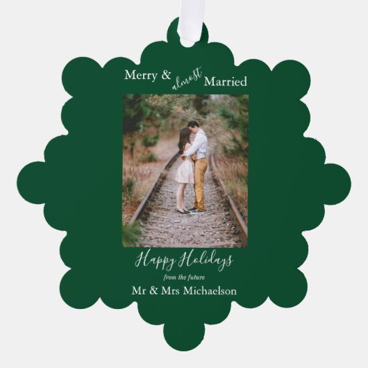 Minimalisator voor liefste huwelijken ornament kaart (Voorkant)