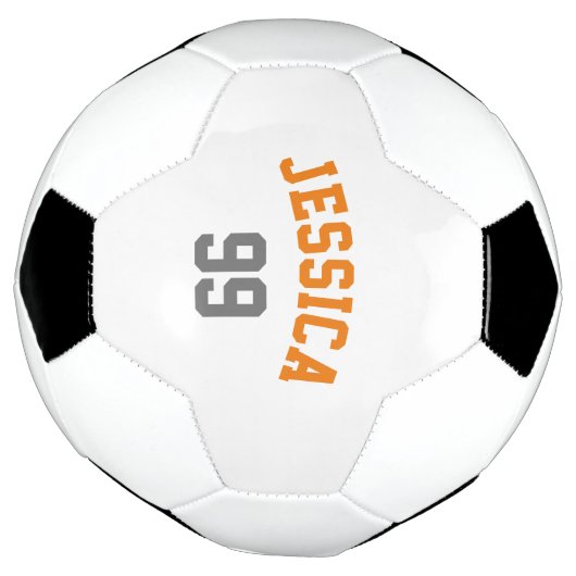 Minimalisator voor Oranje grijs naamnummer Voetbal (Gedraaid)