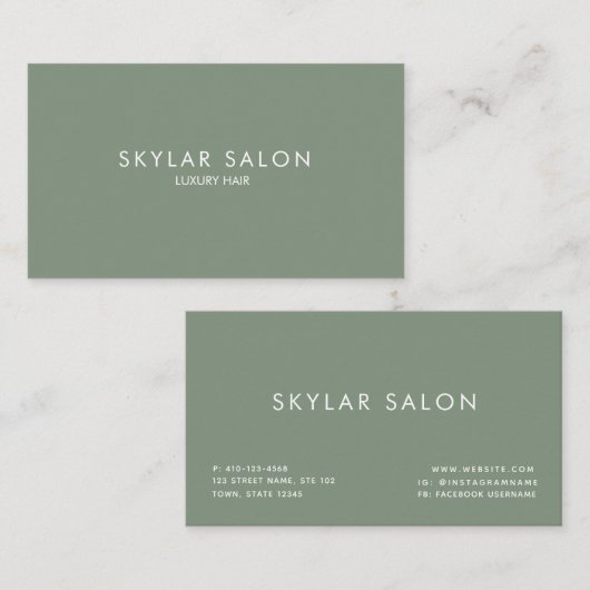 Minimalisator voor professionele opslag visitekaartje (Voorkant / Achterkant)