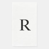 Minimalisator voor witte en zwarte monogrammen servet (Voorkant)