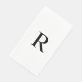 Minimalisator voor witte en zwarte monogrammen servet (Hoek)