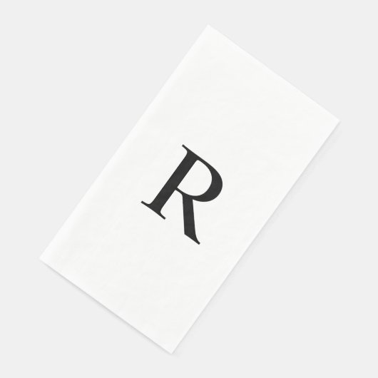 Minimalisator voor witte en zwarte monogrammen servet (Hoek)
