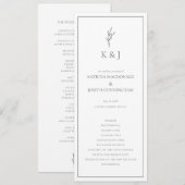 Minimalisator voor zwarte en witte weddenschappen programmakaart (Voorkant / Achterkant)