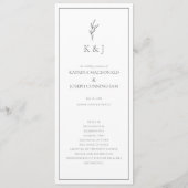 Minimalisator voor zwarte en witte weddenschappen programmakaart (Voorkant)