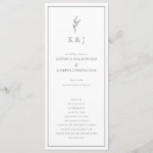 Minimalisator voor zwarte en witte weddenschappen programmakaart (Voorkant)