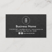 Minimalisator zwart kraftpapier toevoegen sociale klantenkaartje (Achterkant)