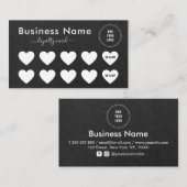 Minimalisator zwart kraftpapier toevoegen sociale klantenkaartje (Voorkant / Achterkant)