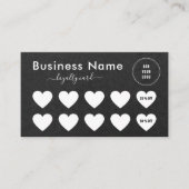 Minimalisator zwart kraftpapier toevoegen sociale  klantenkaartje (Voorkant)