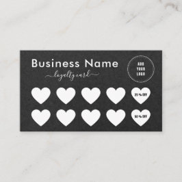 Minimalisator zwart kraftpapier toevoegen sociale  klantenkaartje