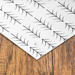 Minimalisator zwart-wit boompatroon tissuepapier