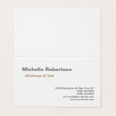 Minimalisator zwarte witte vlek visitekaartje (Buitenkant ongevouwen)