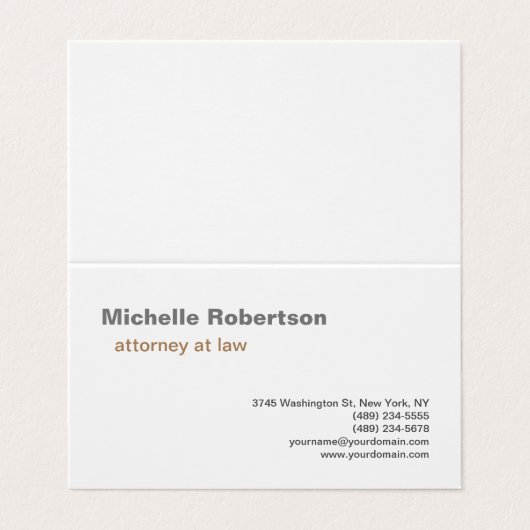 Minimalisator zwarte witte vlek visitekaartje (Buitenkant ongevouwen)