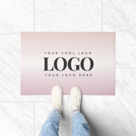 Minimaliseer aangepaste roze Logo voor zakelijk ge Deurmat