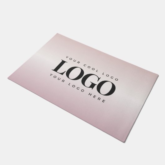 Minimaliseer aangepaste roze Logo voor zakelijk ge Deurmat (Schuin)