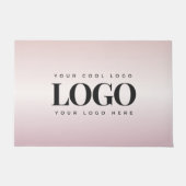 Minimaliseer aangepaste roze Logo voor zakelijk ge Deurmat (Voorkant)