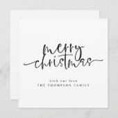 Minimaliseer alle kleuren prettige kerstvierkant feestdagenkaart (Voorkant / Achterkant)