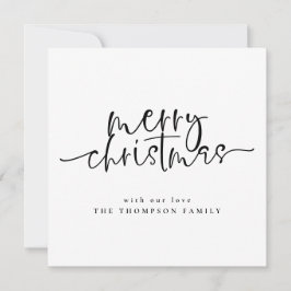 Minimaliseer alle kleuren prettige kerstvierkant feestdagenkaart