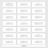 MINIMALISEER ALLE PETTEN INDIVIDUELE ADRESETIKETTE STICKER (Vel)