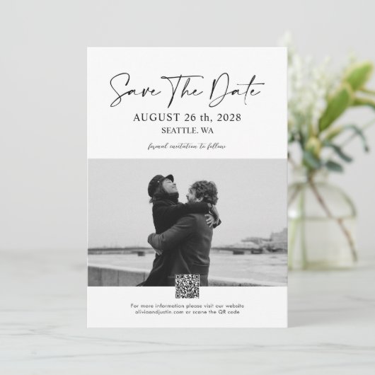 Minimaliseer de datum opslaan kaart (Staand voorkant)