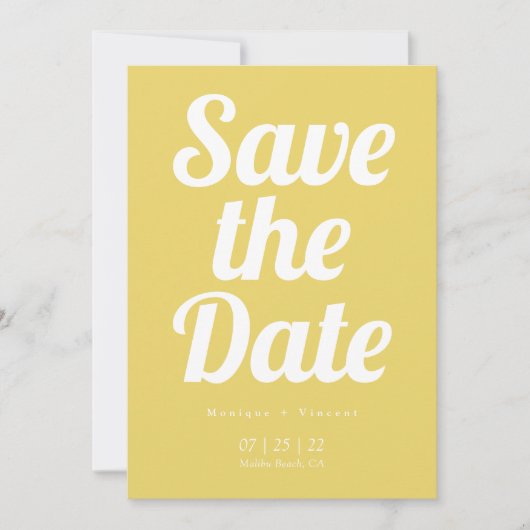 Minimaliseer de datum opslaan save the date (Voorkant)