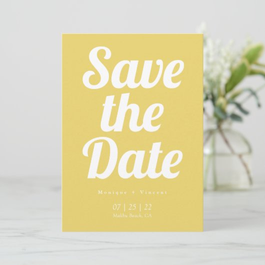Minimaliseer de datum opslaan save the date (Staand voorkant)