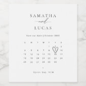 Minimaliseer de datum opslaan wijn etiket (Enkel label)