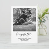 Minimaliseer de datum save the date (Staand voorkant)