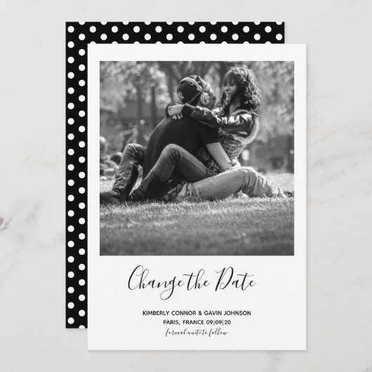 Minimaliseer de datum save the date (Voorkant / Achterkant)