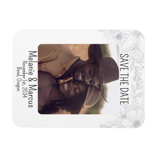 Minimaliseer de datumfoto opslaan magneet (Horizontaal)