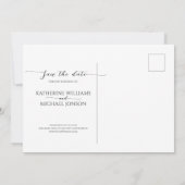 Minimaliseer de datumkaart opslaan save the date (Achterkant)